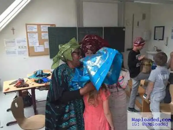 Nigerian woman dresses up kids in African attires in Germany (photos)